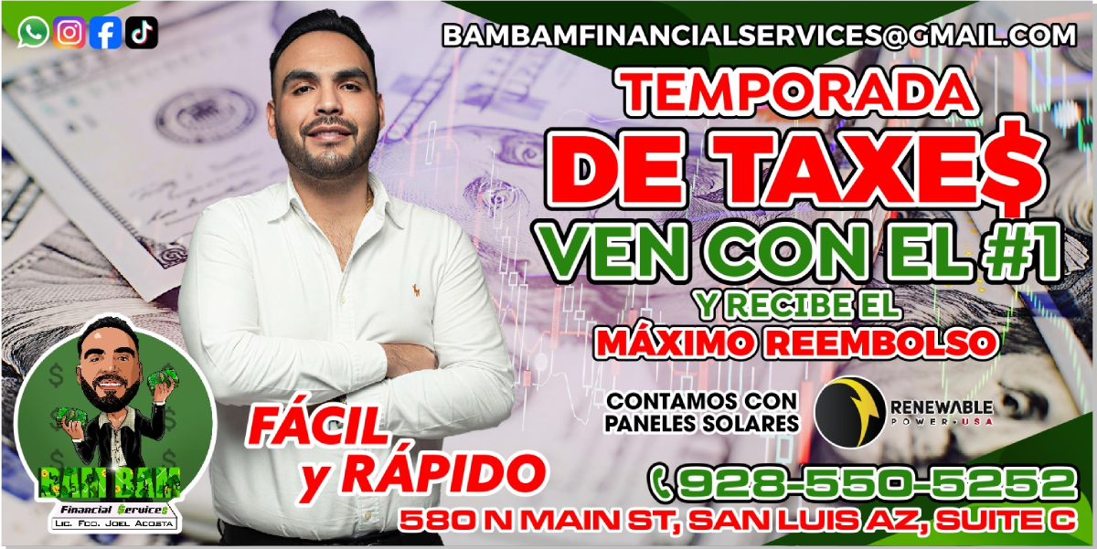 Temporada de taxes BamBam Financial Services